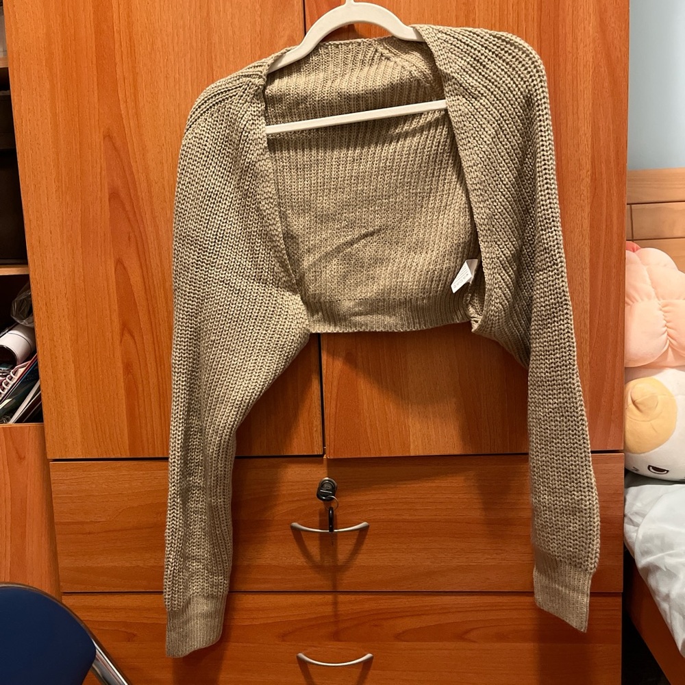 SHEIN Beige Knit Shrug